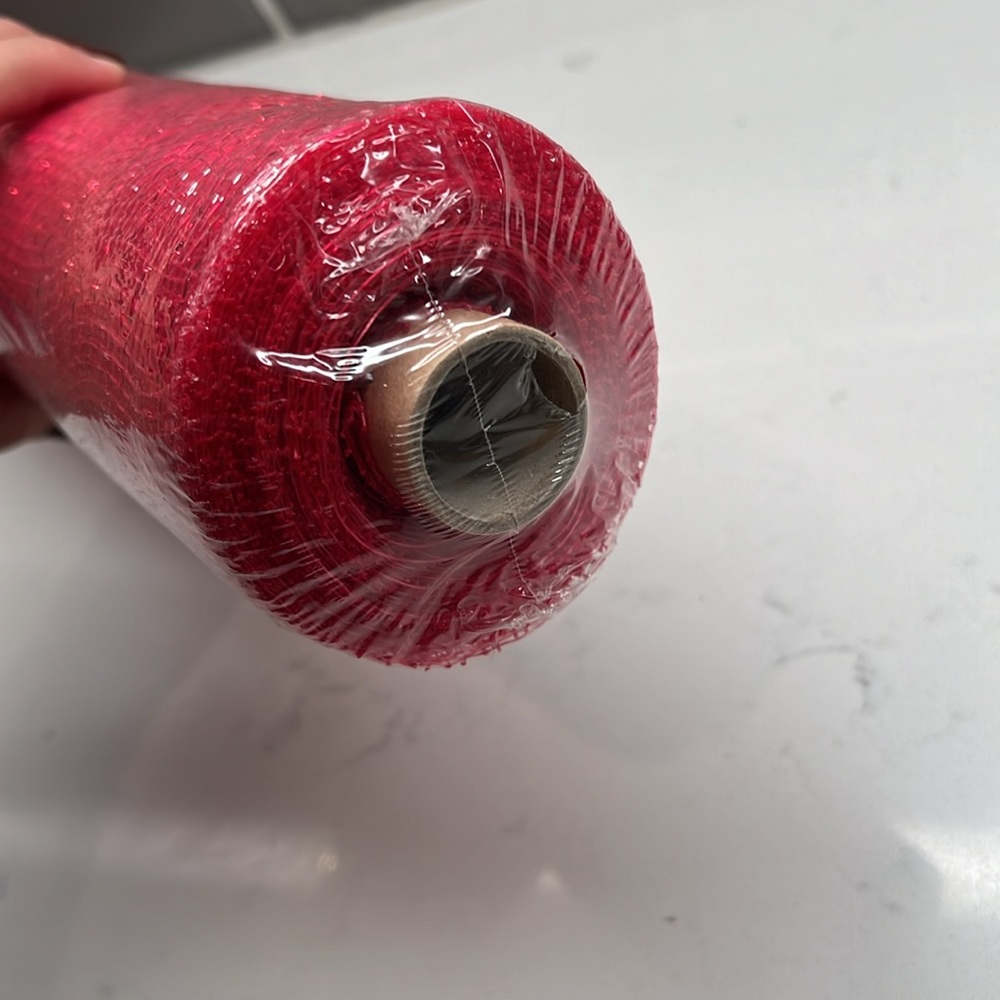 Hobby Lobby Polypro Mesh Ribbon Weatherproof Red - Picture 7 of 7
